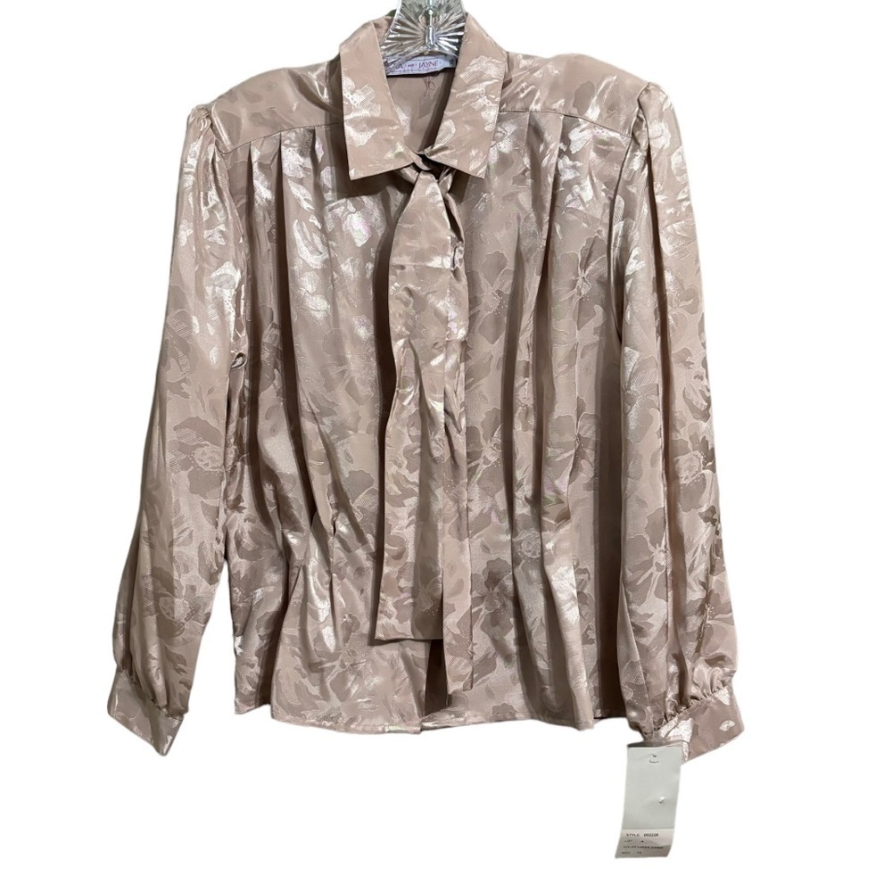 New vintage DEADSTOCK Sz 14 silky blouse Laura and Jayne